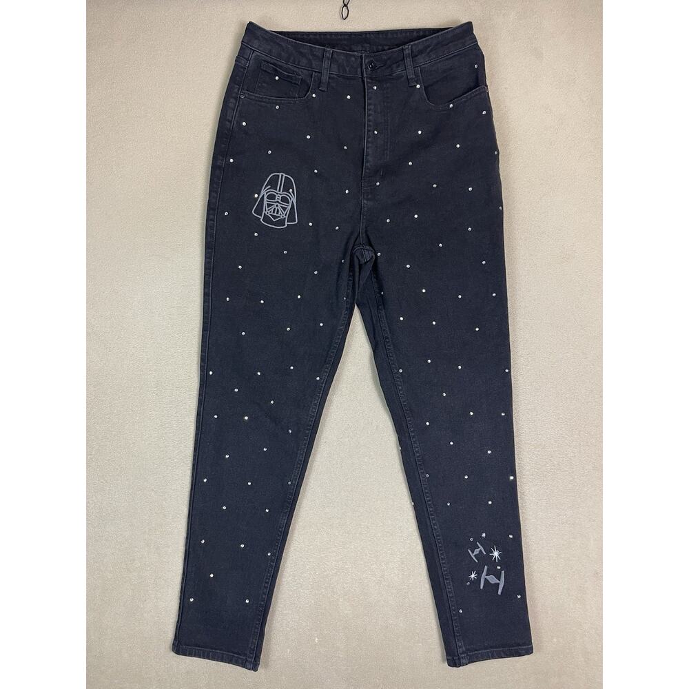 Star Wars Her Universe Jeans Womens 13 Black Darth Vader Embroidered Rhinestones